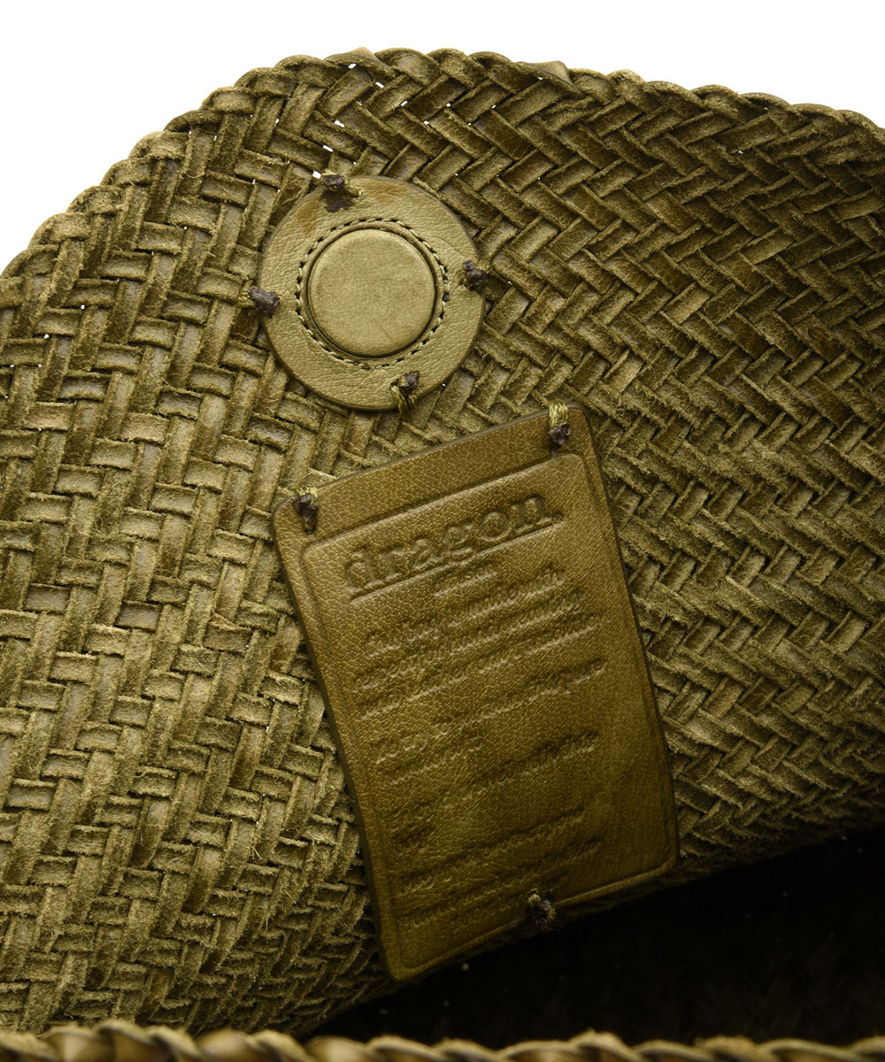 Borsa Santa Marta Diagonal Weave Flap DRAGON DIFFUSION Donna - Verde