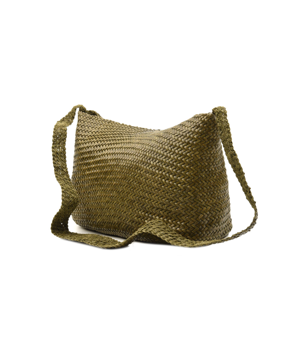Borsa Santa Marta Diagonal Weave Flap DRAGON DIFFUSION Donna - Verde