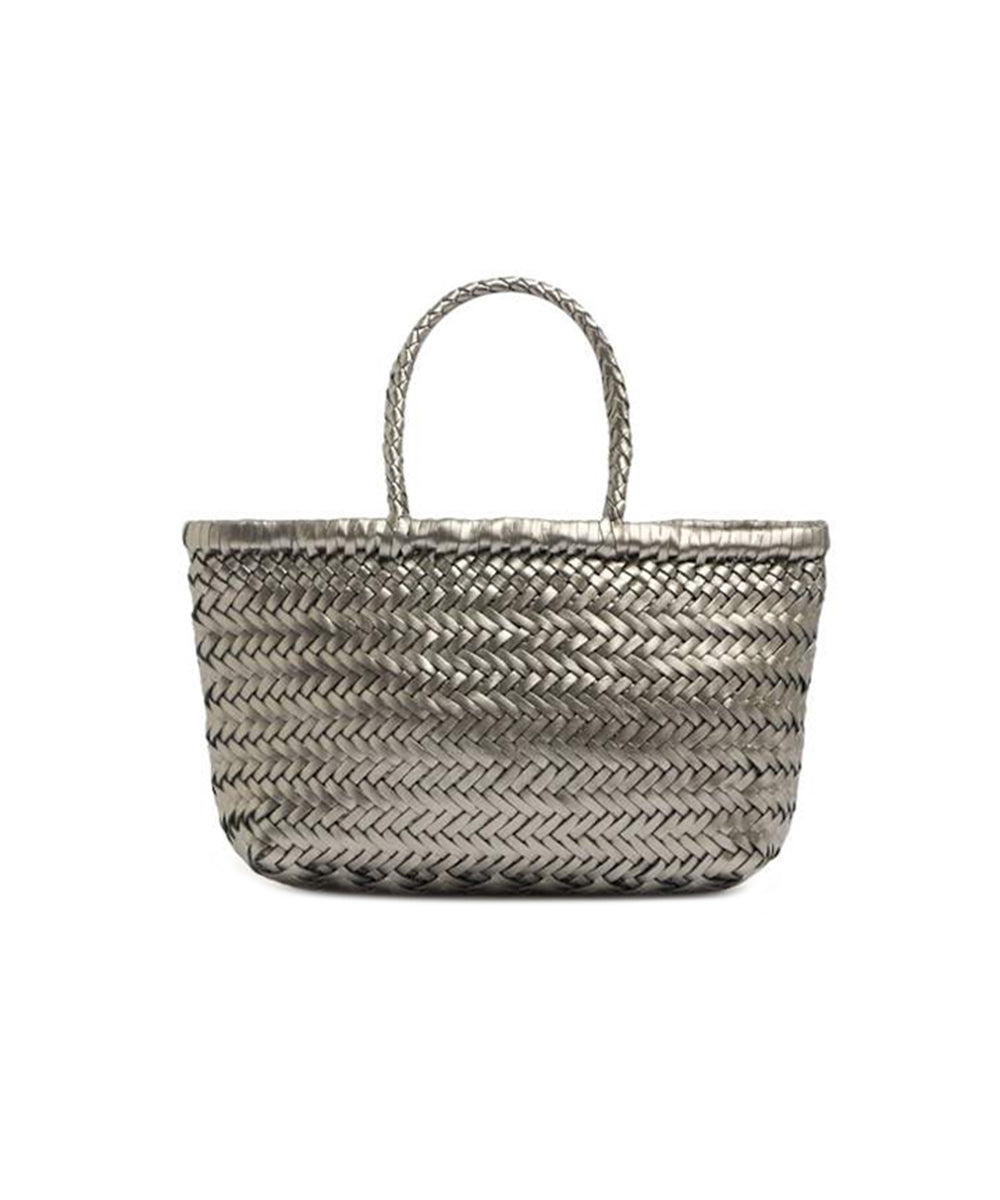 Borsa Mini Flat Gora Basket DRAGON DIFFUSION Donna - Argento