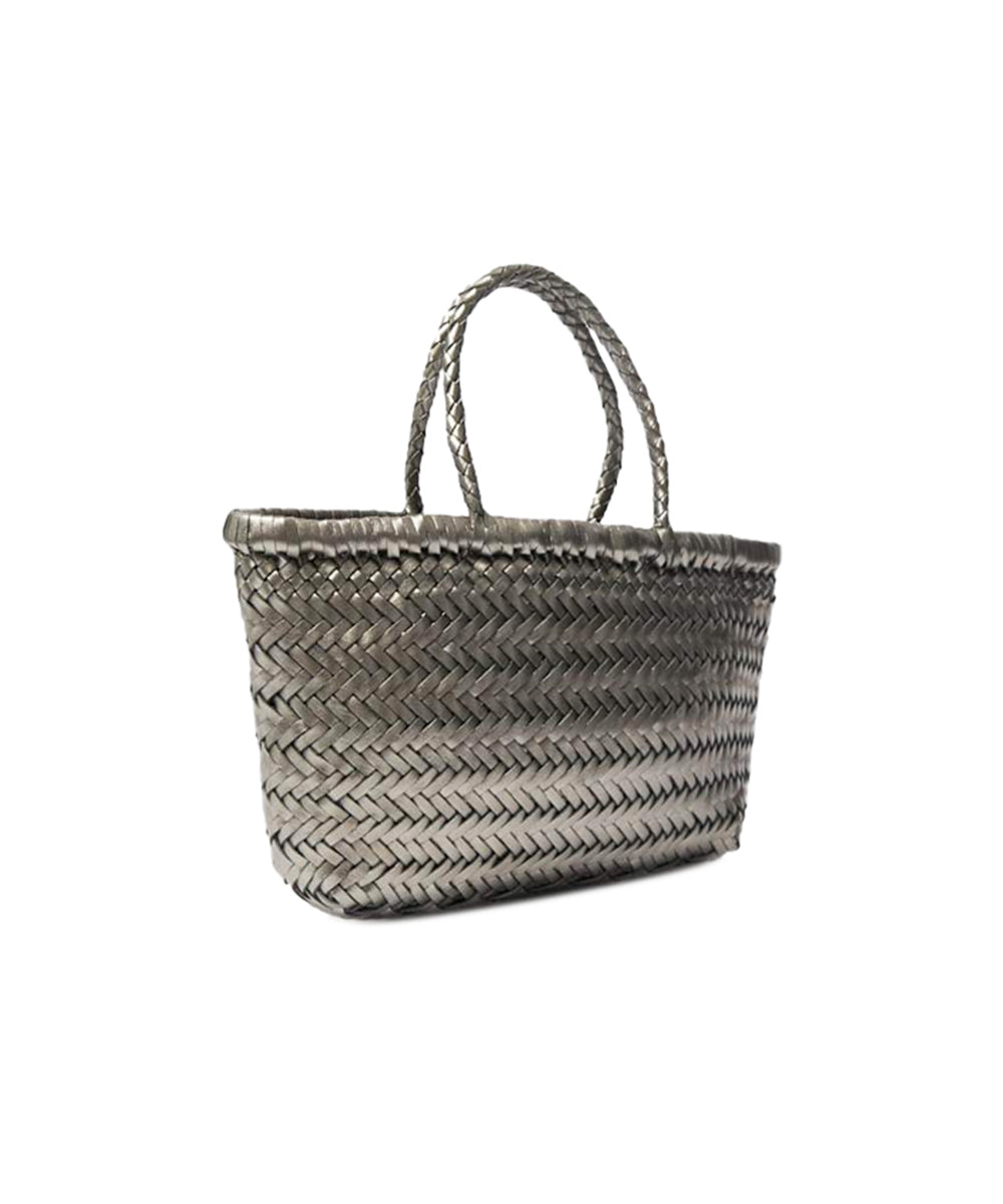 Borsa Mini Flat Gora Basket DRAGON DIFFUSION Donna - Argento