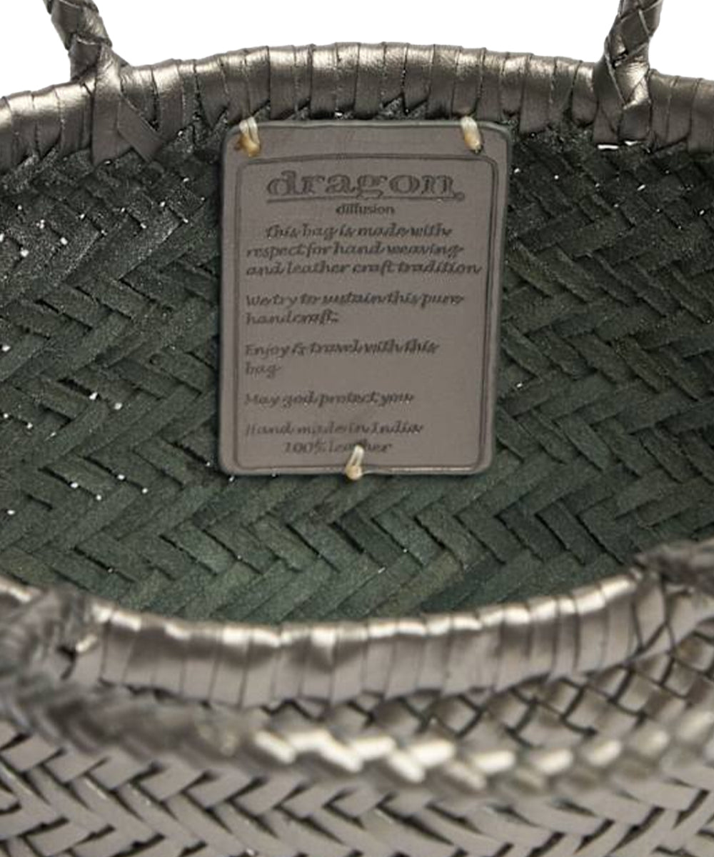 Borsa Bamboo Triple Jump Small DRAGON DIFFUSION Donna - Argento