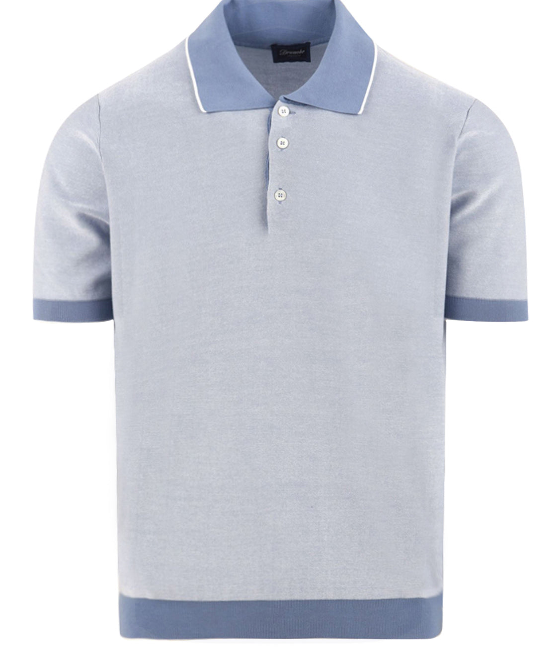 Polo manica corta rasata con bottoni DRUMOHR Uomo - Blue