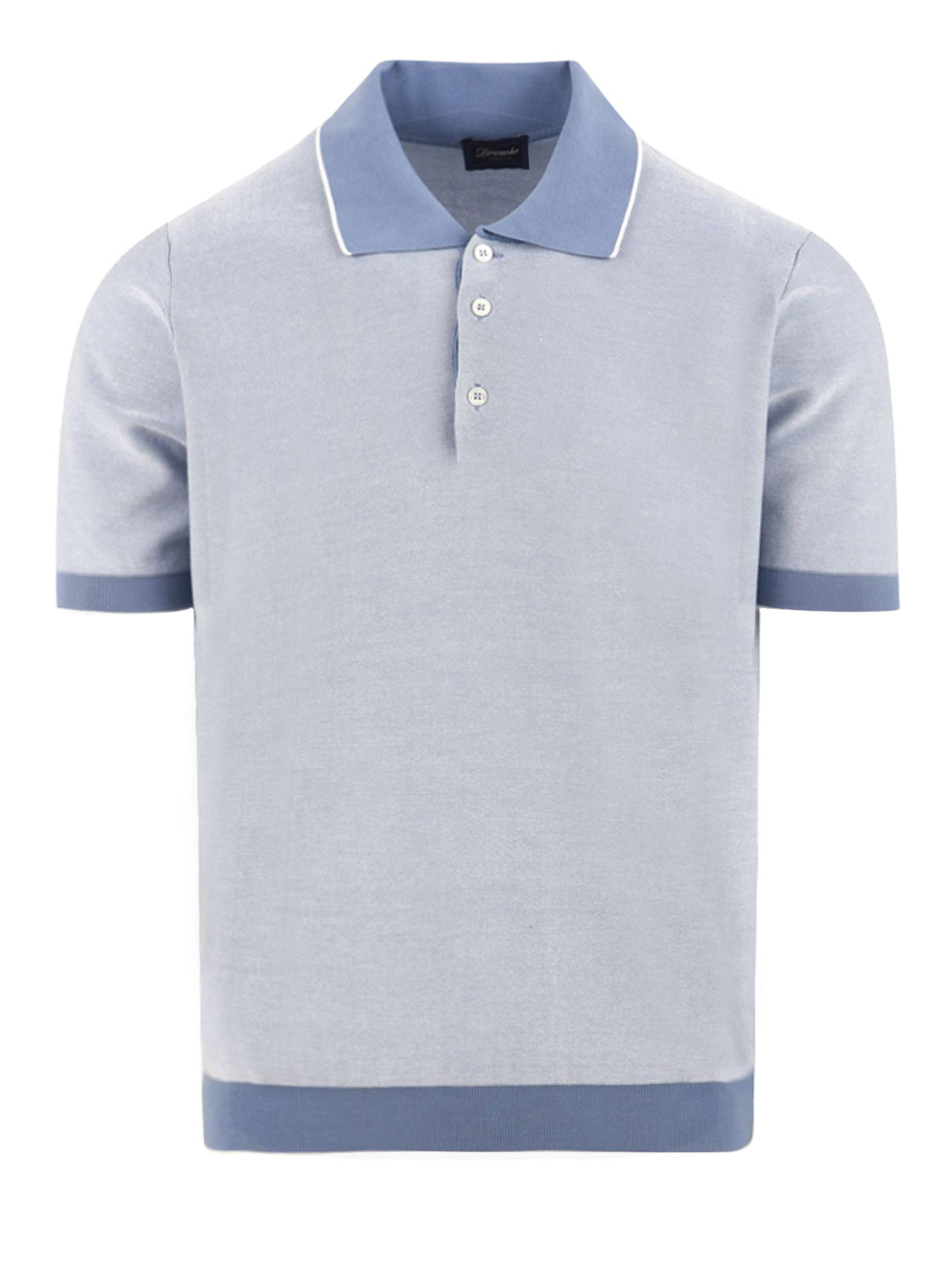 Polo manica corta rasata con bottoni DRUMOHR Uomo - Blue