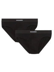 Slip twin pack brief 2 pz DSQUARED2 Uomo - Nero