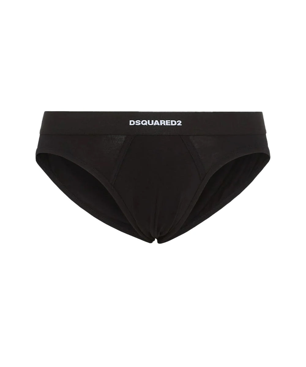 Slip twin pack brief 2 pz DSQUARED2 Uomo - Nero