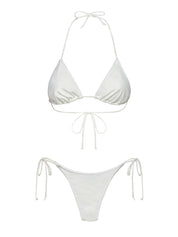 Costume bikini con triangolo e slip regolabile EFFEK Donna - Bianco