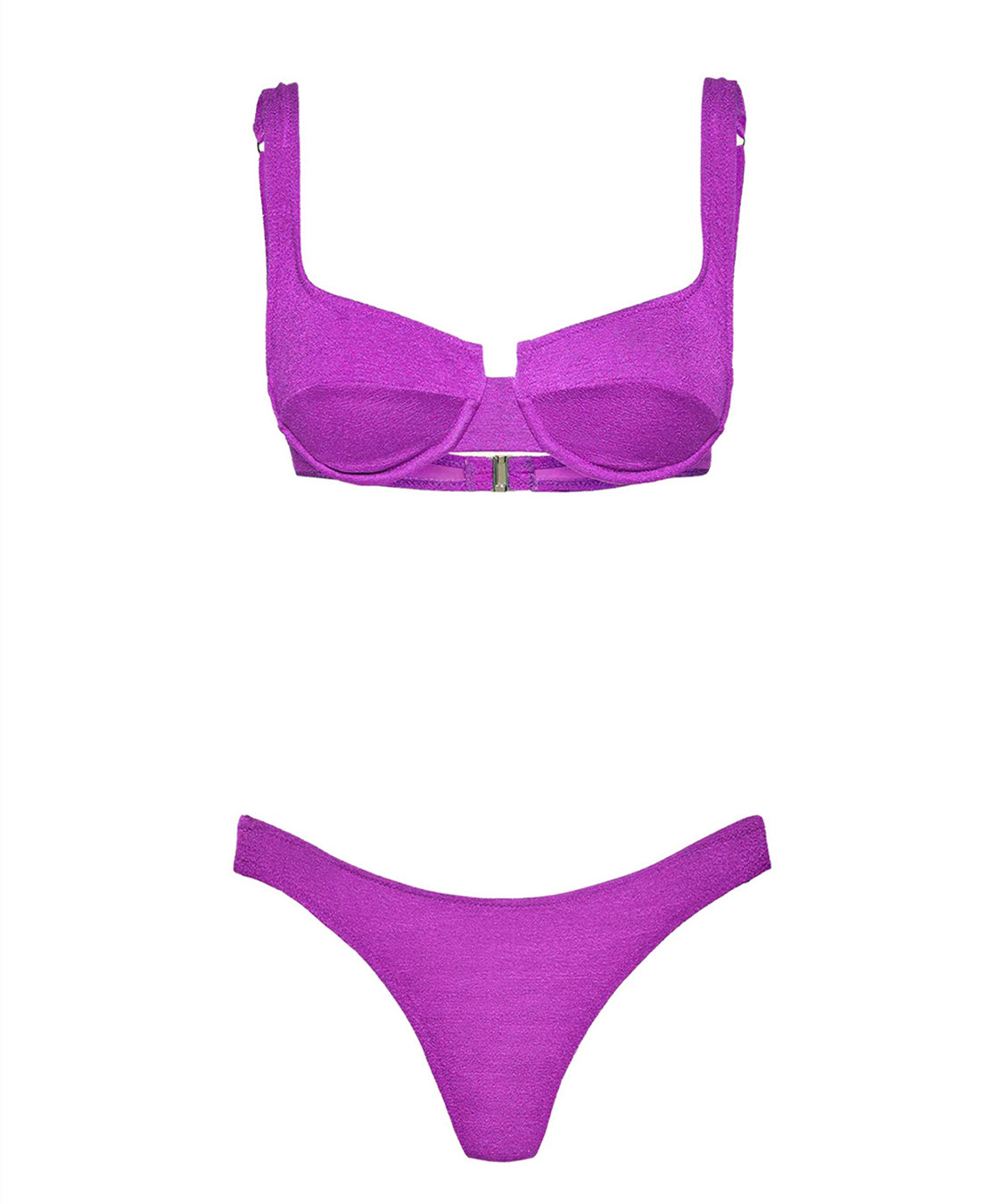 Costume bikini con reggiseno ferretto e brasiliano fisso EFFEK Donna - Viola
