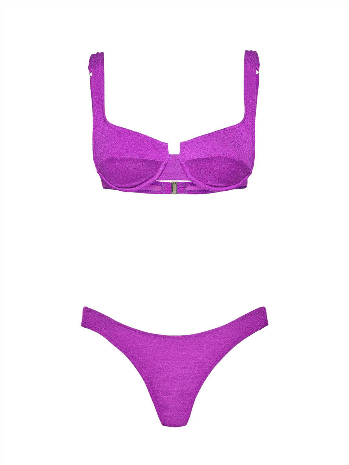 Costume bikini con reggiseno ferretto e brasiliano fisso EFFEK Donna - Viola