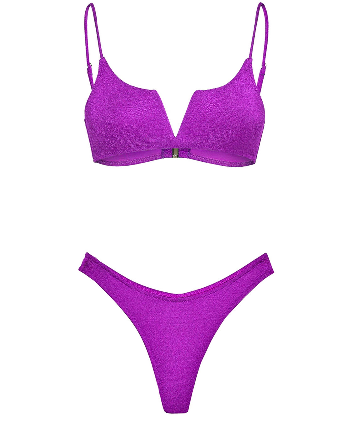 Costume bikini con top fisso e americano fisso EFFEK Donna - Viola
