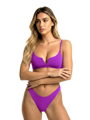 Costume bikini con top fisso e americano fisso EFFEK Donna - Viola