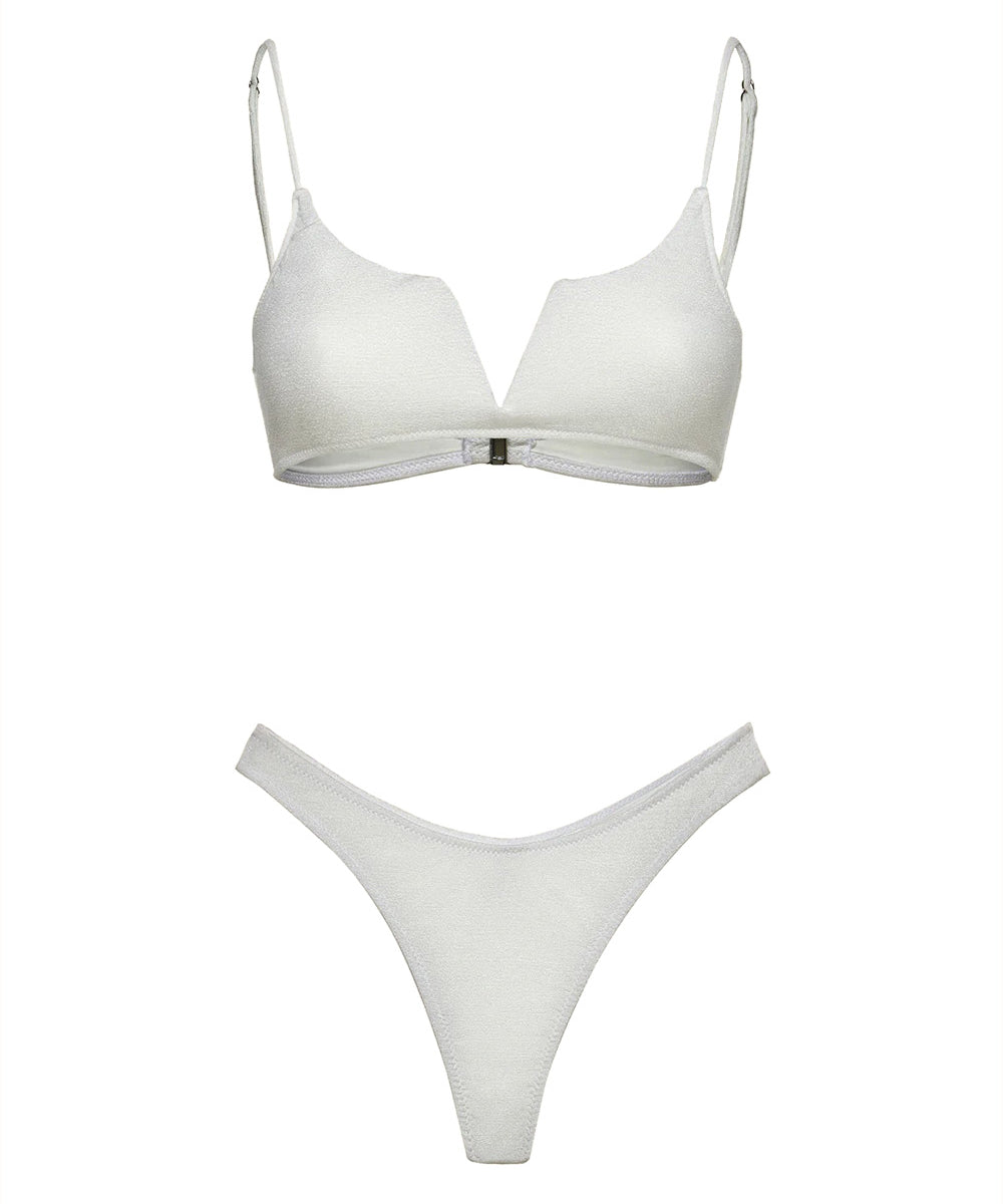 Costume bikini con top fisso e americano fisso EFFEK Donna - Bianco