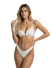 Costume bikini con top fisso e americano fisso EFFEK Donna - Bianco
