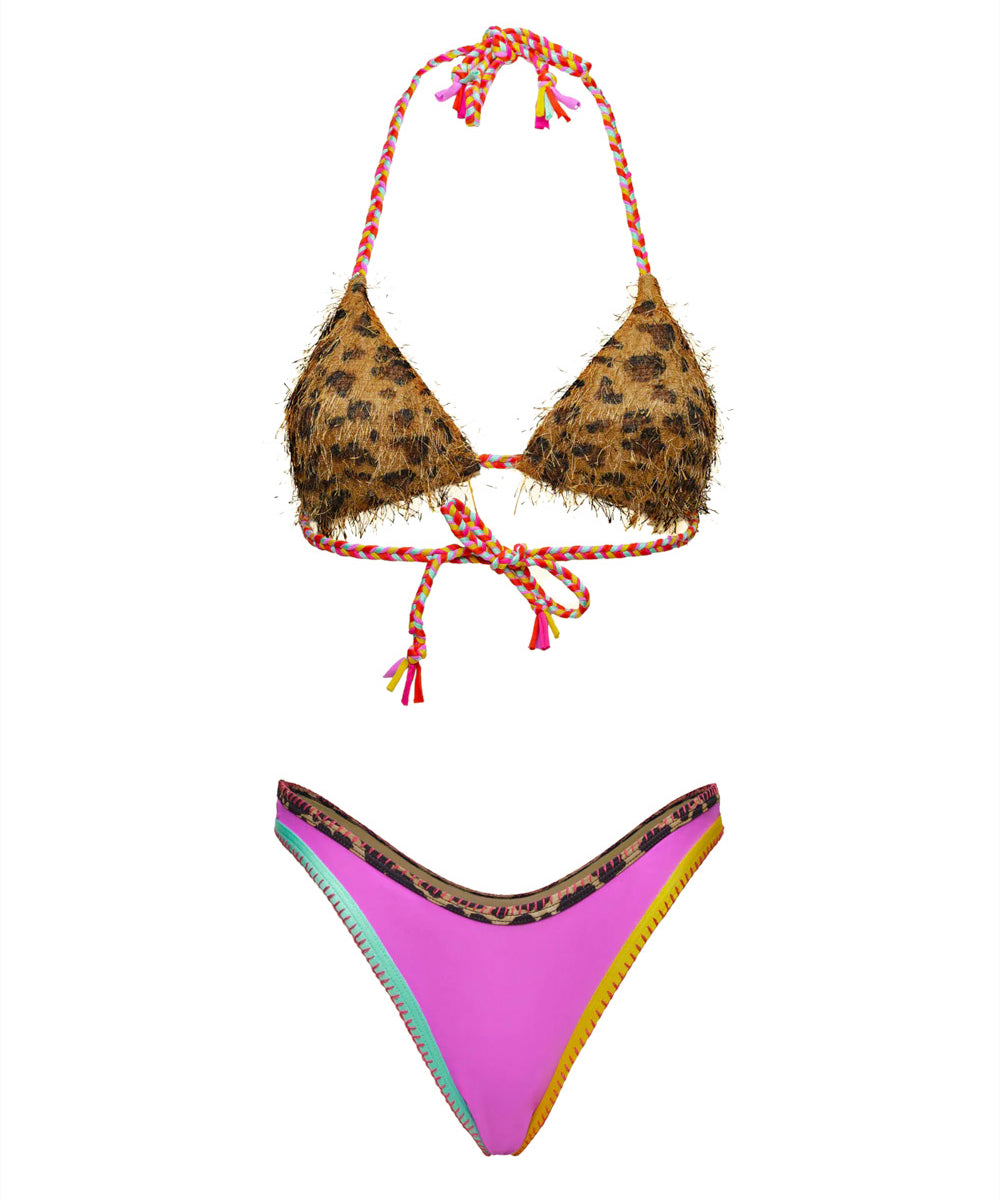 Costume bikini con triangolo e americano fisso EFFEK Donna - Multicolore