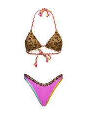 Costume bikini con triangolo e americano fisso EFFEK Donna - Multicolore