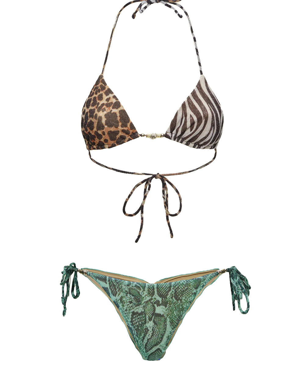 Costume Bikini con triangolo e slip regolabile EFFEK Donna - Multicolore