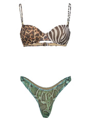 Costume Bikini con reggiseno ferretto e americano fisso EFFEK Donna - Multicolore