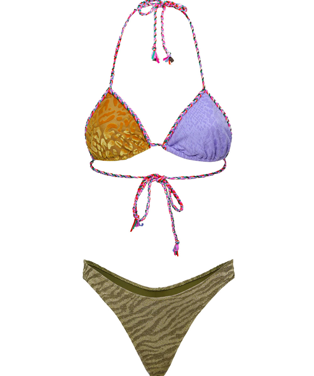 Costume Bikini con triangolo e americano fisso EFFEK Donna - Multicolore