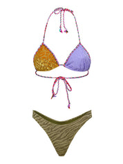 Costume Bikini con triangolo e americano fisso EFFEK Donna - Multicolore