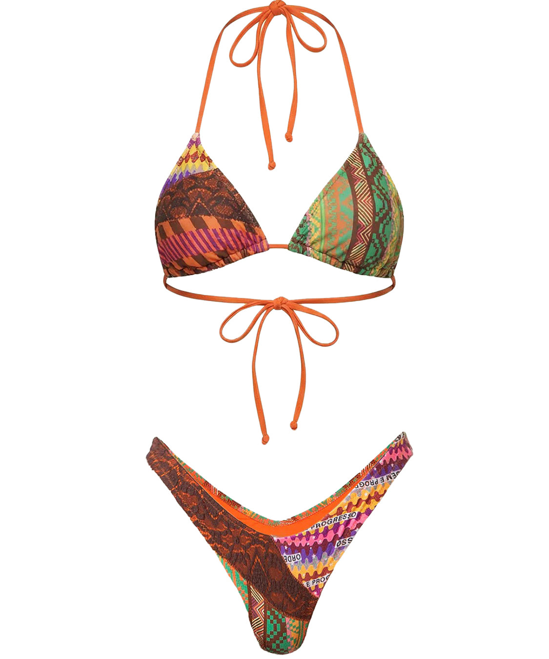 Costume bikini con triangolo e americano fisso EFFEK Donna - Multicolore
