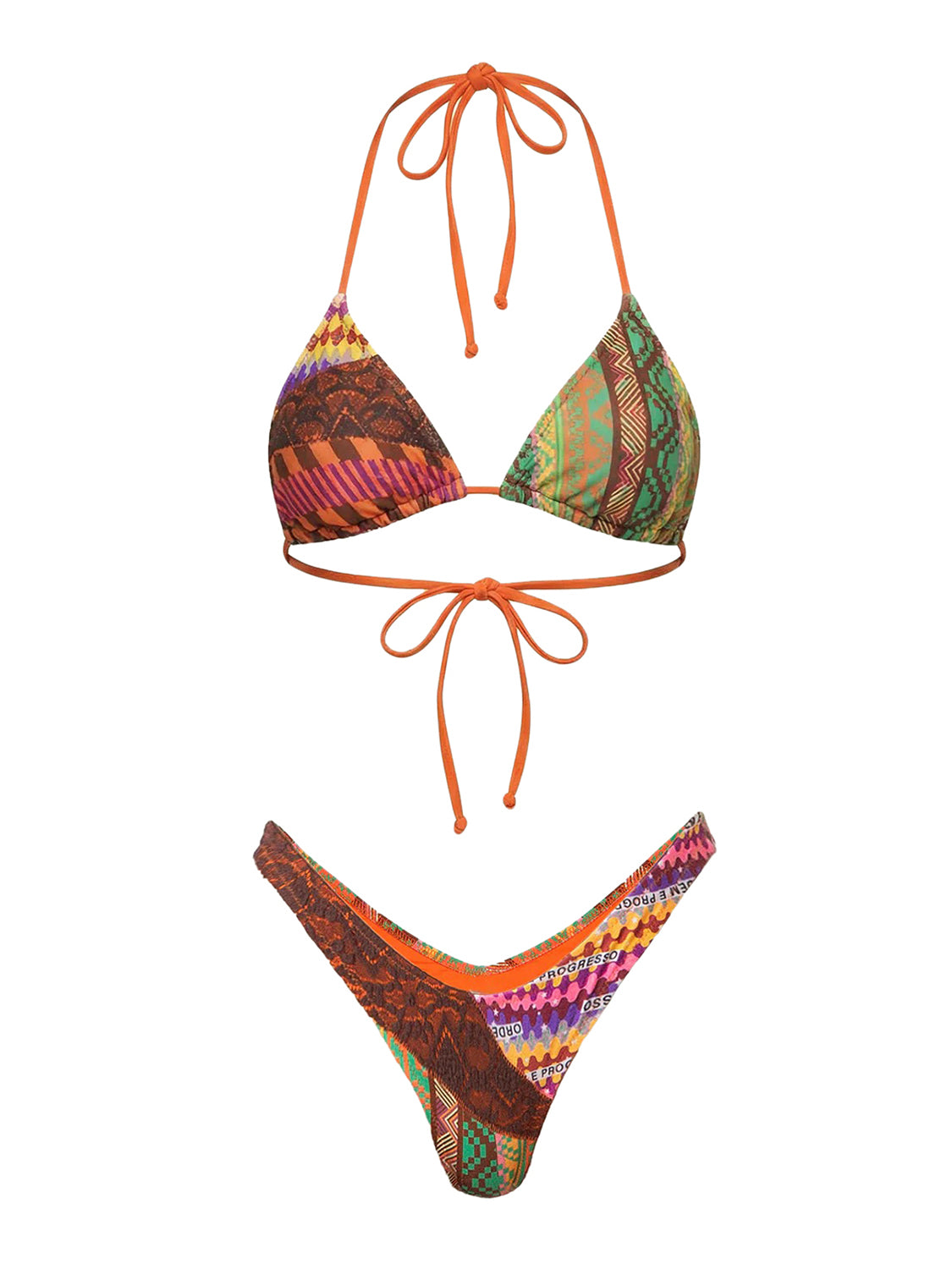 Costume bikini con triangolo e americano fisso EFFEK Donna - Multicolore