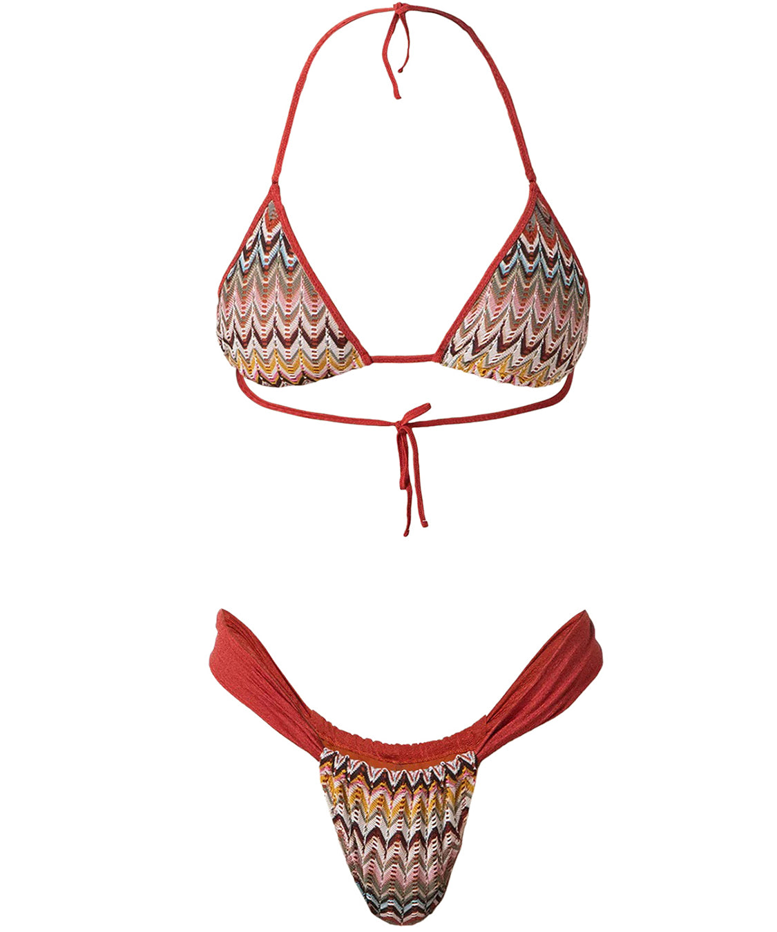 Costume bikini con triangolo e brasiliano fisso EFFEK Donna - Marrone