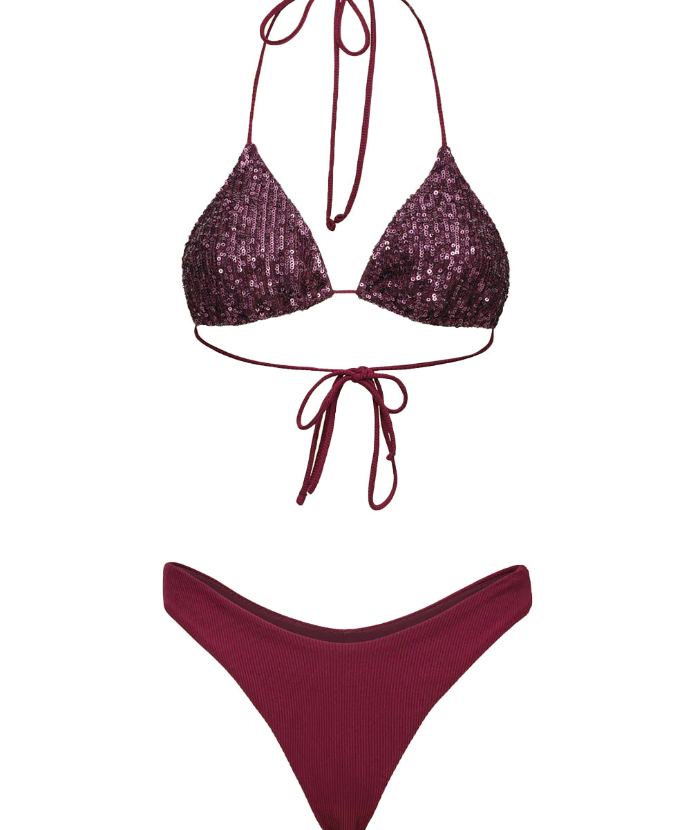Costume Bikini con triangolo e americano fisso EFFEK Donna - Rosso