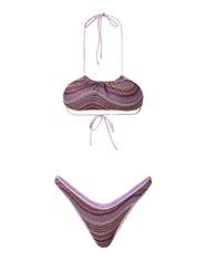 Costume bikini con top regolabile e americano fisso EFFEK Donna - Multicolore