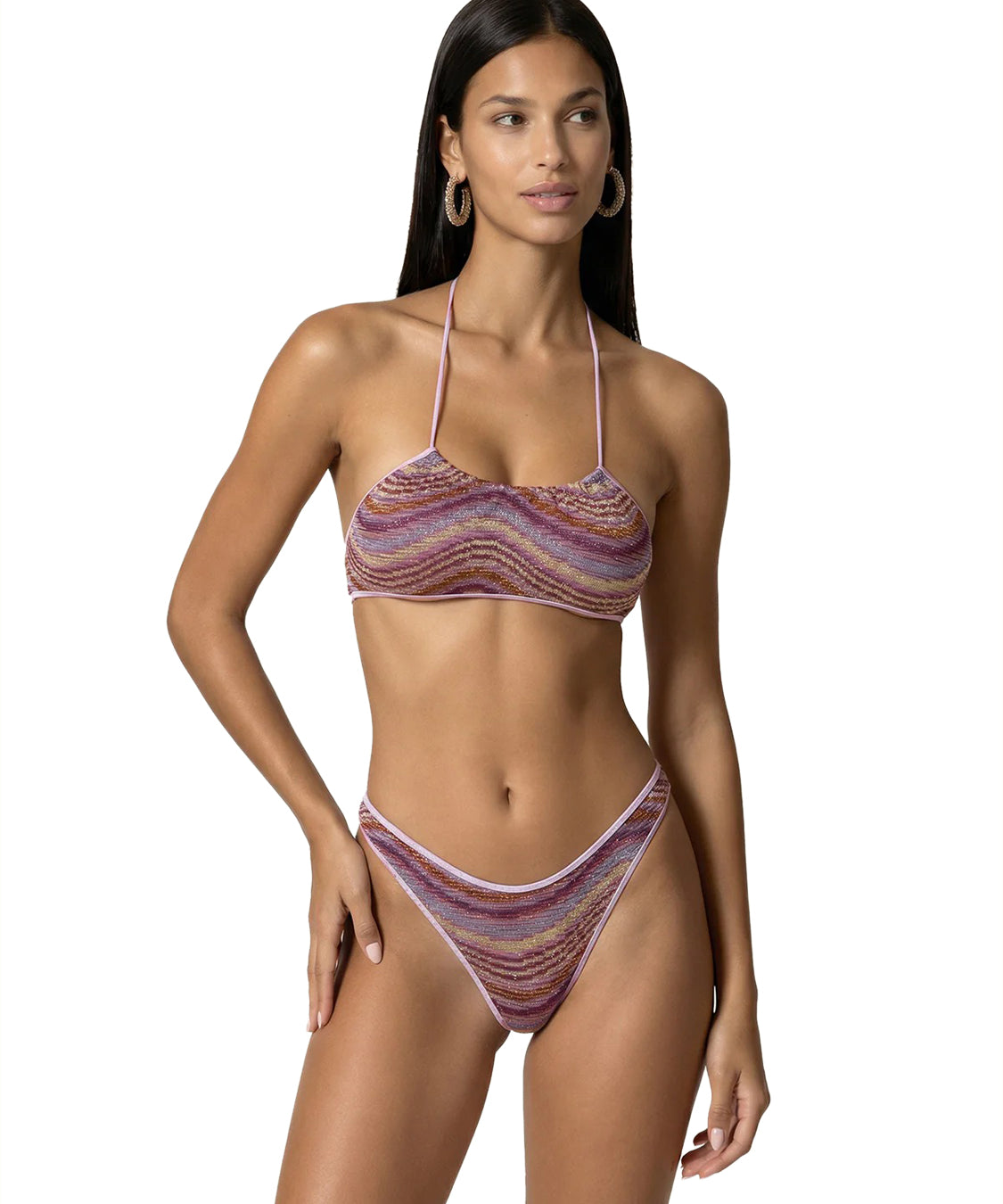 Costume bikini con top regolabile e americano fisso EFFEK Donna - Multicolore