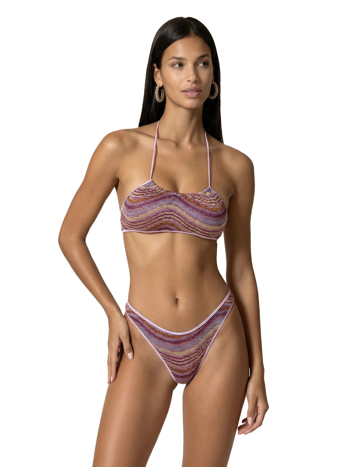 Costume bikini con top regolabile e americano fisso EFFEK Donna - Multicolore