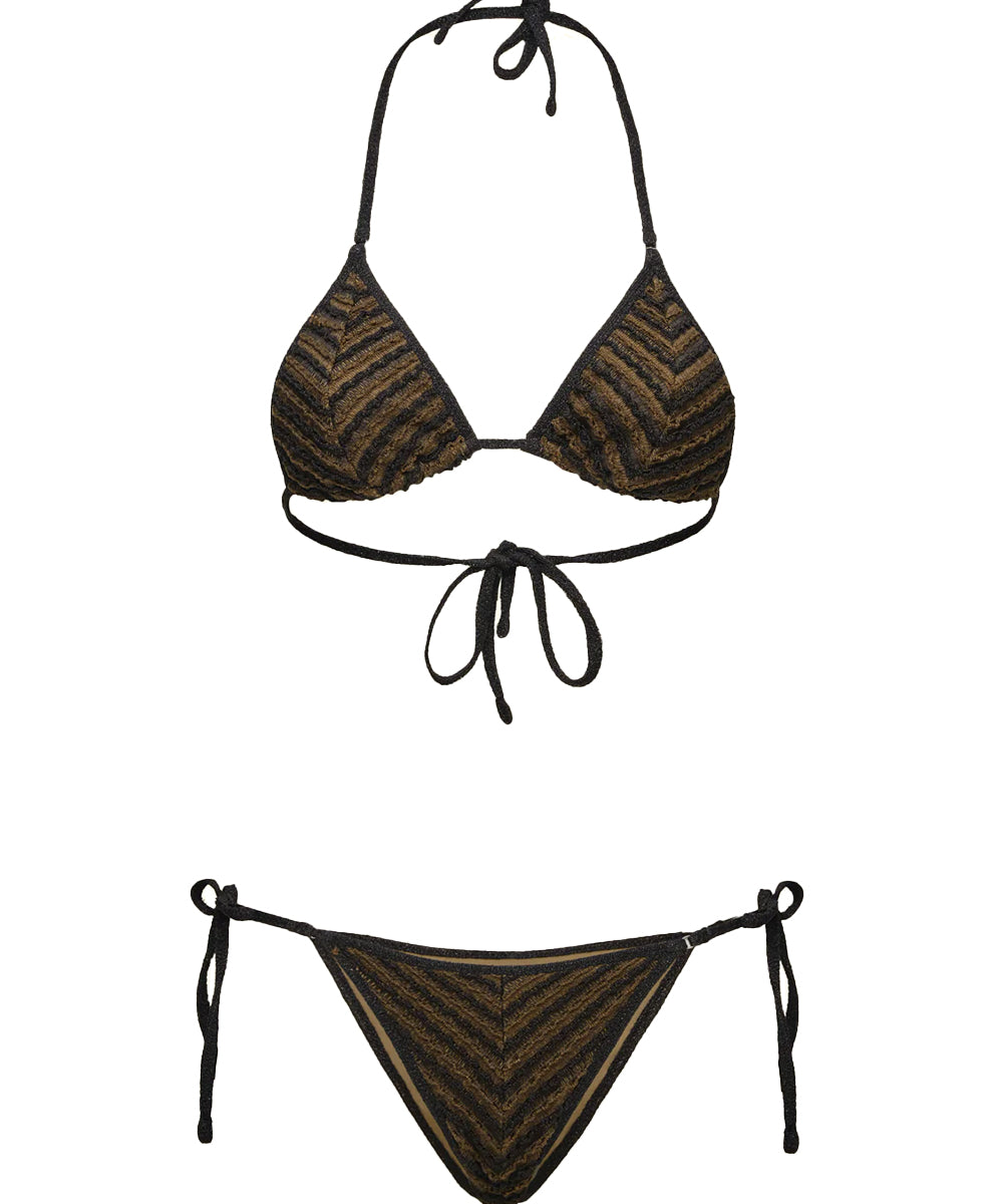 Costume Bikini con tringolo alto e slip regolabile EFFEK Donna - Nero