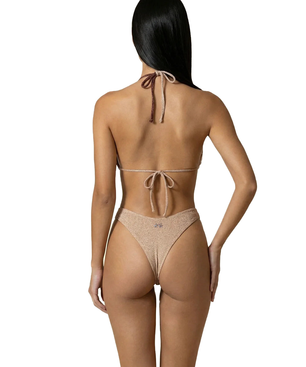 Costume Bikini con triangolo e americano fisso EFFEK Donna - Marrone