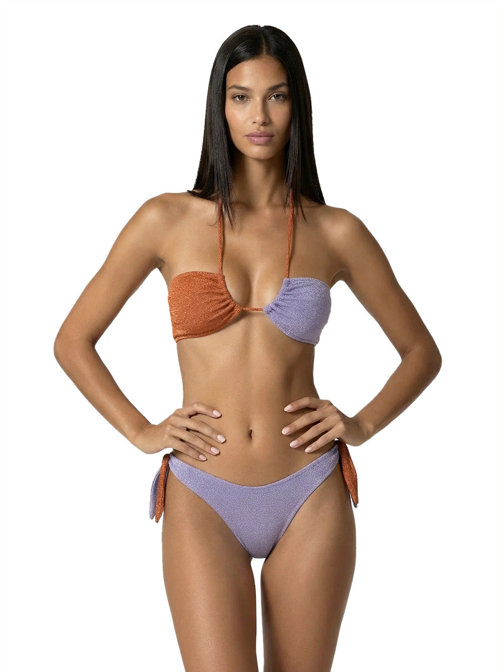 Costume bikini con fascia e americano regolabile EFFEK Donna - Viola