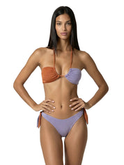Costume bikini con fascia e americano regolabile EFFEK Donna - Viola