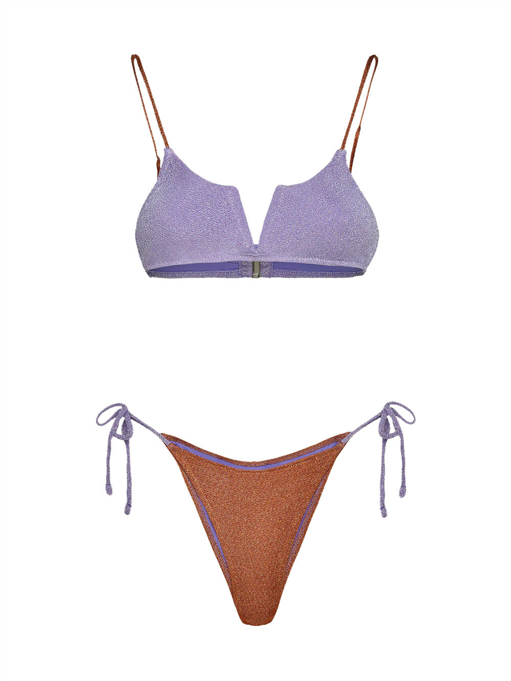 Costume bikini con top fisso e slip regolabile EFFEK Donna - Viola