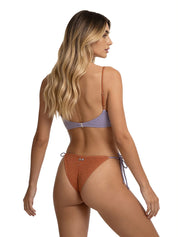 Costume bikini con top fisso e slip regolabile EFFEK Donna - Viola