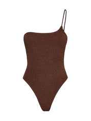Costume monokini monospalla EFFEK Donna - Marrone