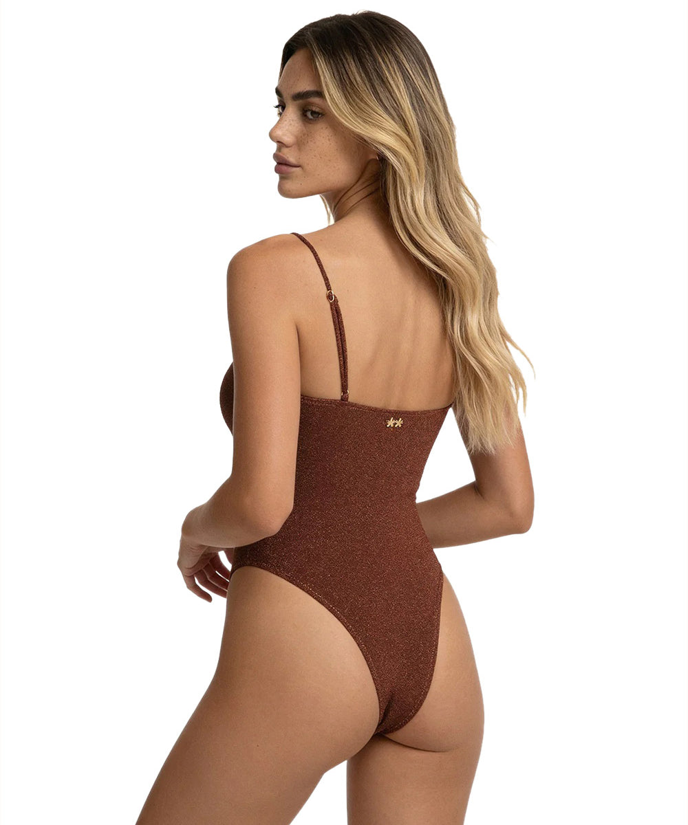 Costume monokini monospalla EFFEK Donna - Marrone