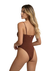 Costume monokini monospalla EFFEK Donna - Marrone