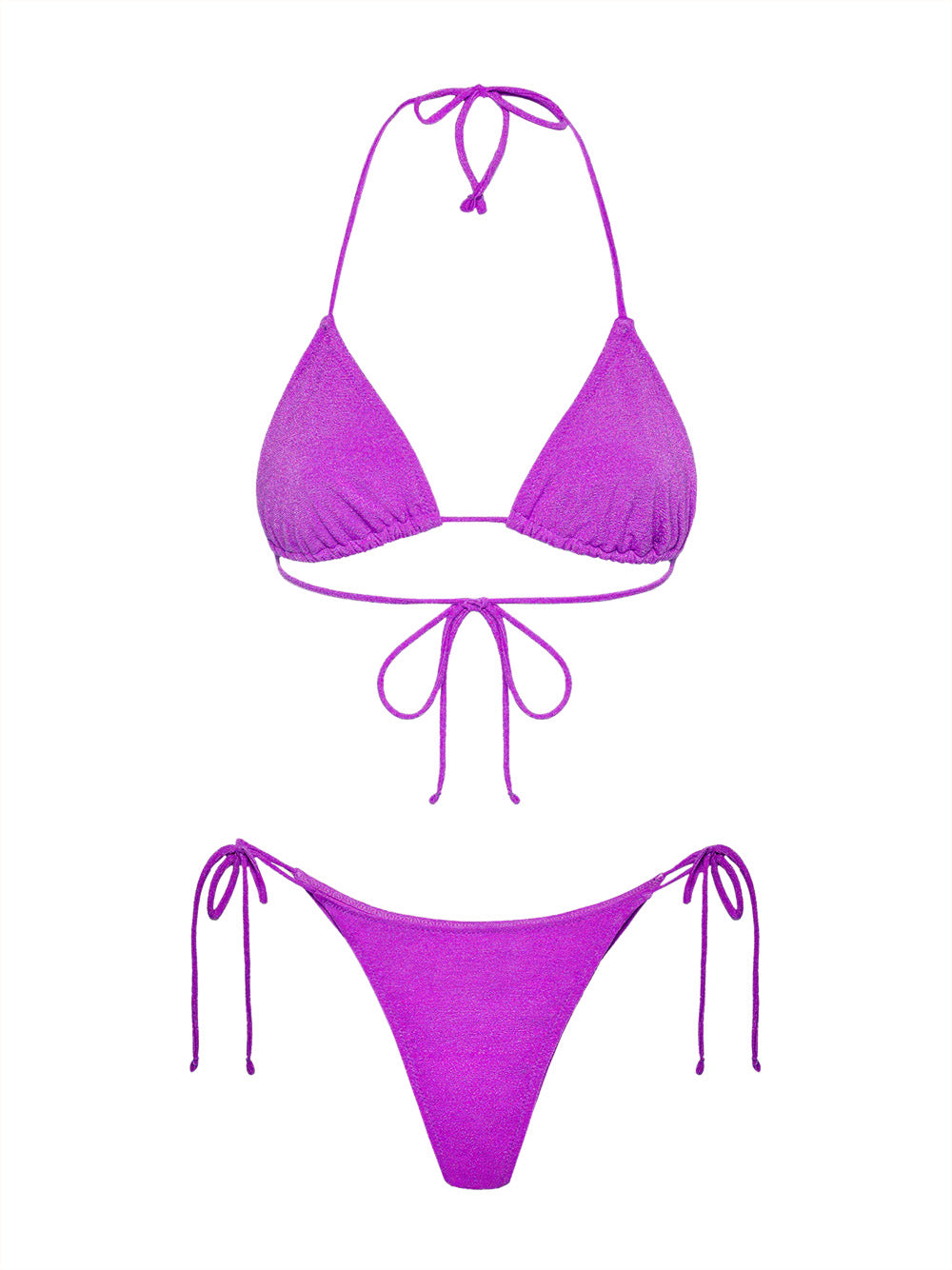 Costume bikini con triangolo e slip regolabile EFFEK Donna - Viola