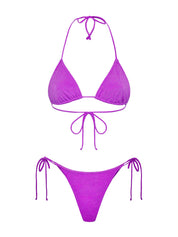 Costume bikini con triangolo e slip regolabile EFFEK Donna - Viola