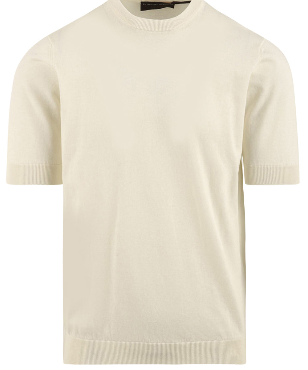Maglia girocollo cotone FILIPPO DE LAURENTIIS Uomo - Bianco