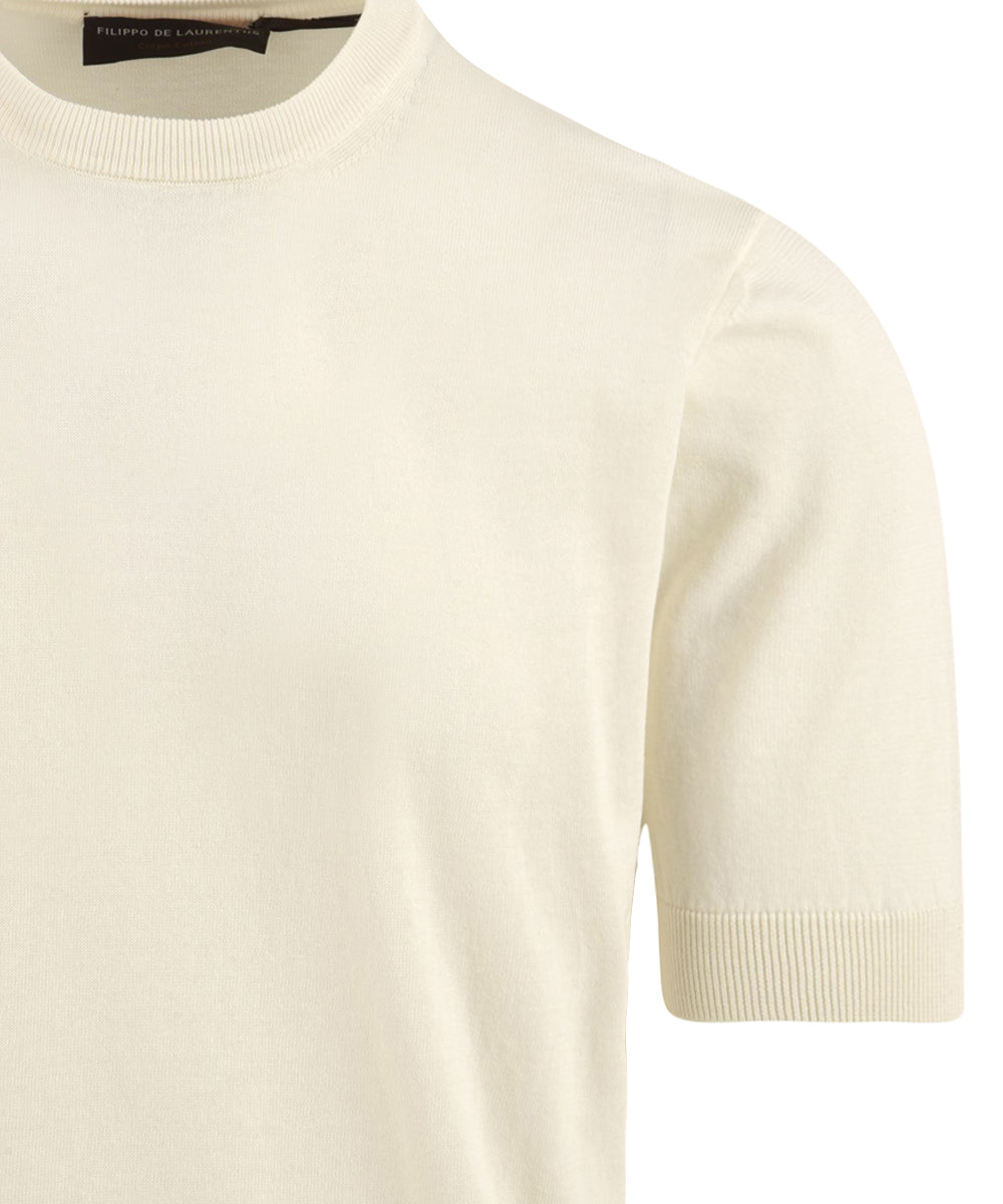 Maglia girocollo cotone FILIPPO DE LAURENTIIS Uomo - Bianco