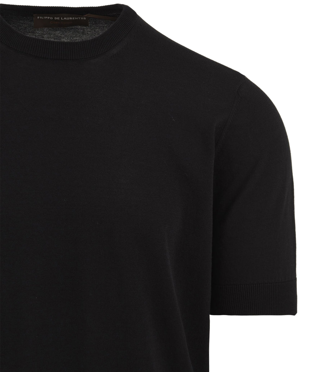Maglia girocollo cotone FILIPPO DE LAURENTIIS Uomo - Nero
