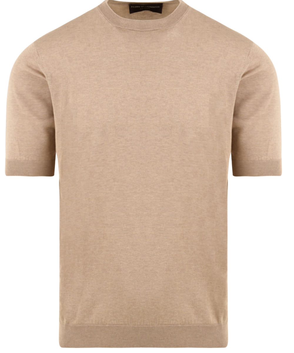 Maglia girocollo seta FILIPPO DE LAURENTIIS Uomo - Beige