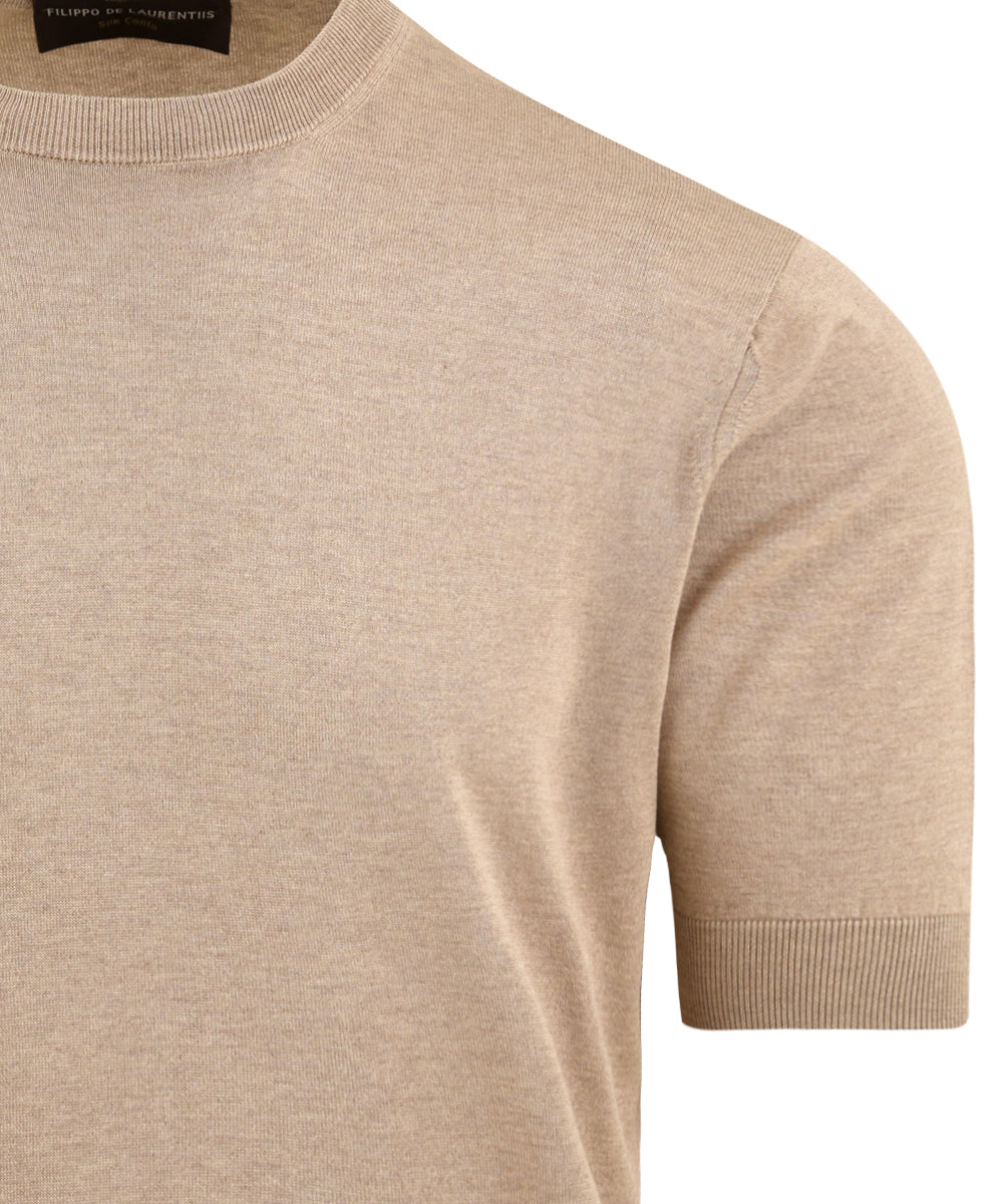Maglia girocollo seta FILIPPO DE LAURENTIIS Uomo - Beige