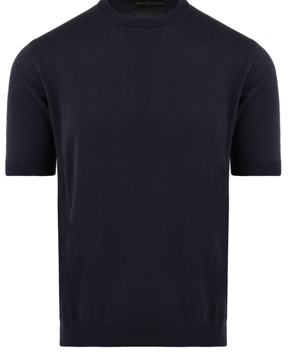 Maglia girocollo seta FILIPPO DE LAURENTIIS Uomo - Blue