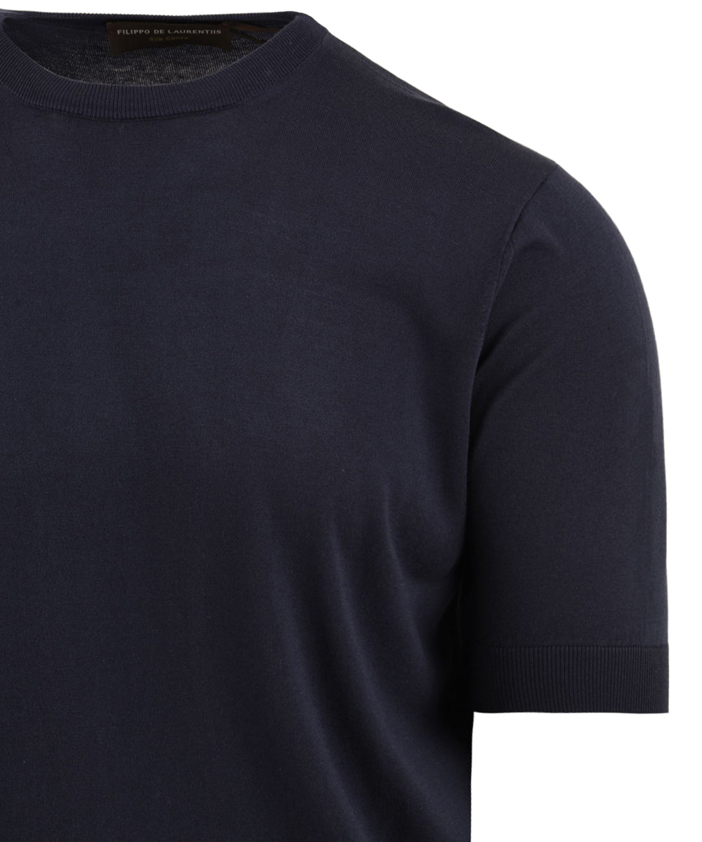 Maglia girocollo seta FILIPPO DE LAURENTIIS Uomo - Blue