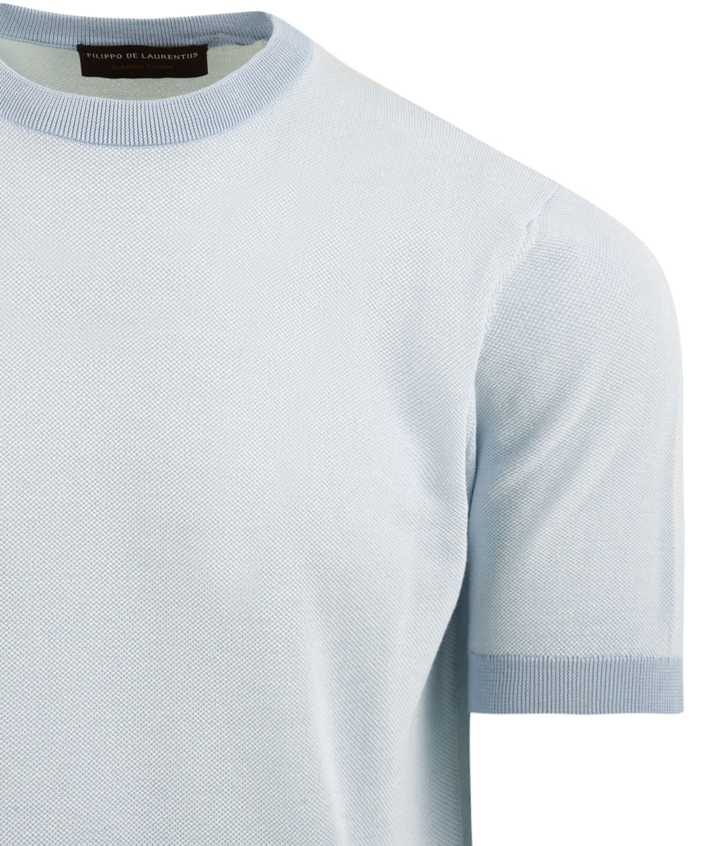Maglia girocollo cotone FILIPPO DE LAURENTIIS Uomo - Blue