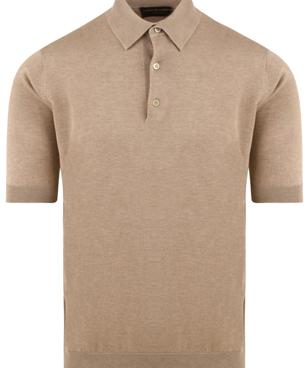 Polo seta FILIPPO DE LAURENTIIS Uomo - Beige