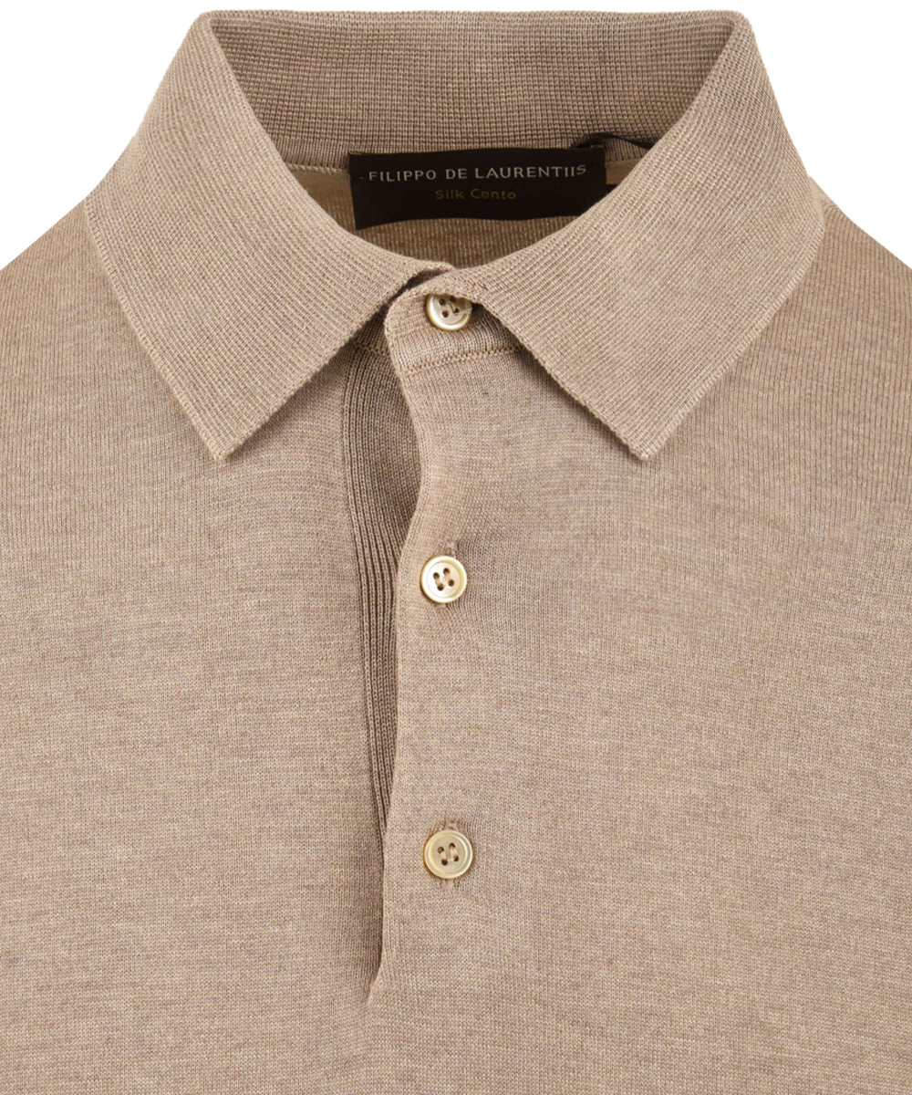 Polo seta FILIPPO DE LAURENTIIS Uomo - Beige